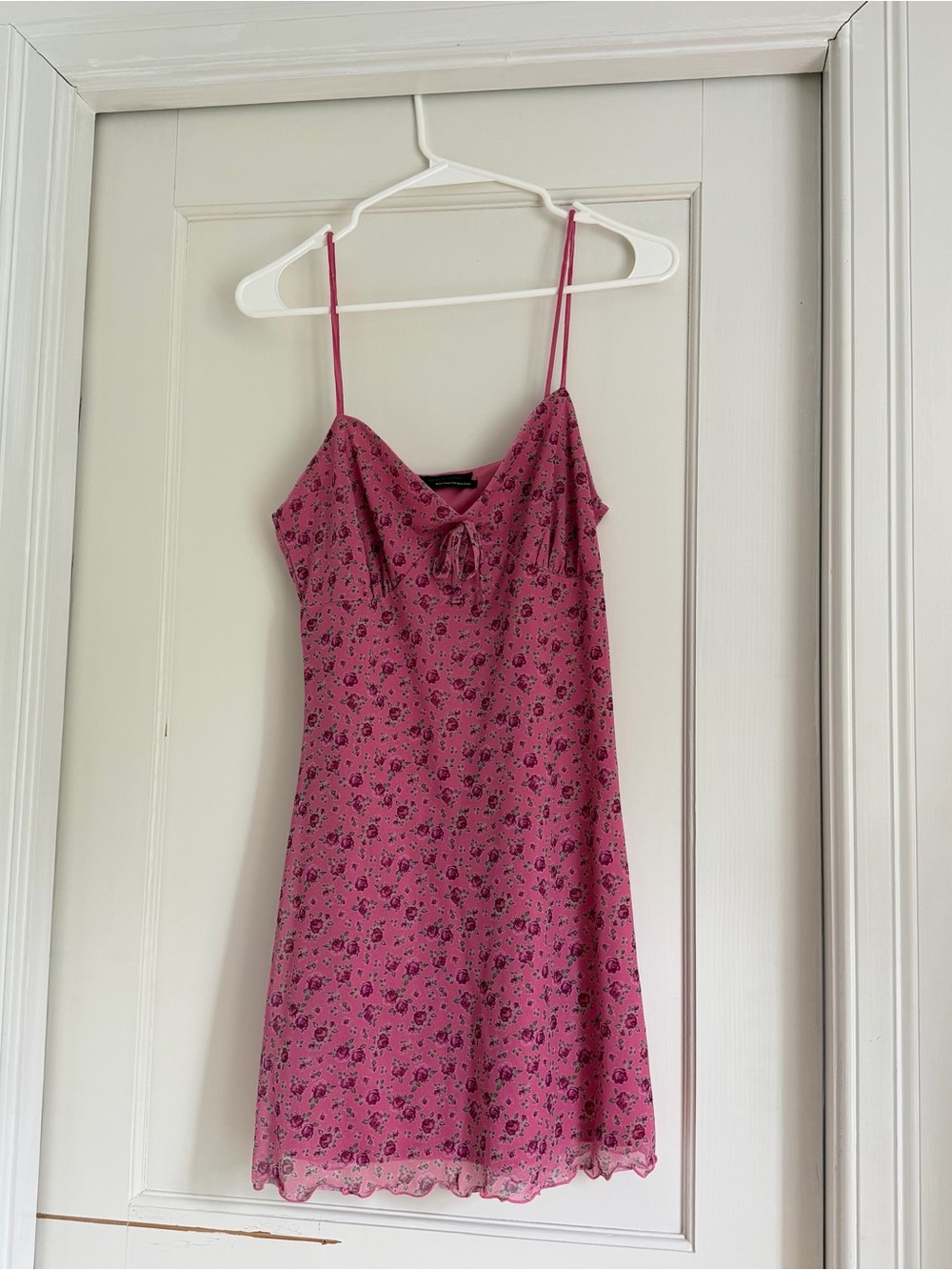 Pink Floral Slip Mini Dress